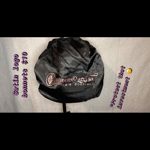 Satin Bonnet with Logo - Picture 2 of 2